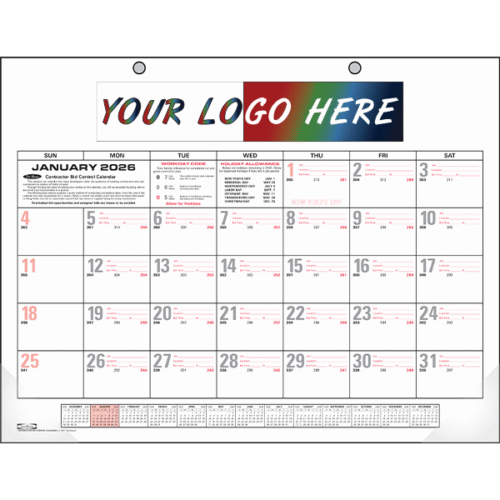 BidMaster Desk Pad Calendar - 2026