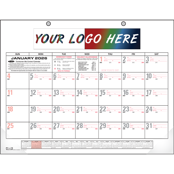 BidMaster Desk Pad Calendar - 2026