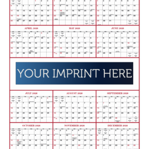Display-A-Year Calendar  - Red