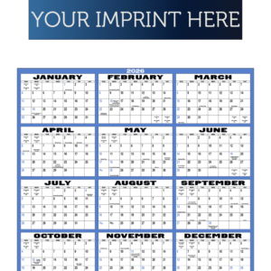 Display-A-Year Calendar - Blue