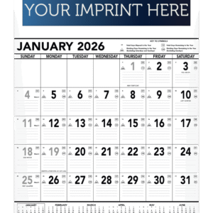 Contractor Memo Calendar - Black & White