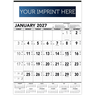 Contractor Memo Calendar - Black & White