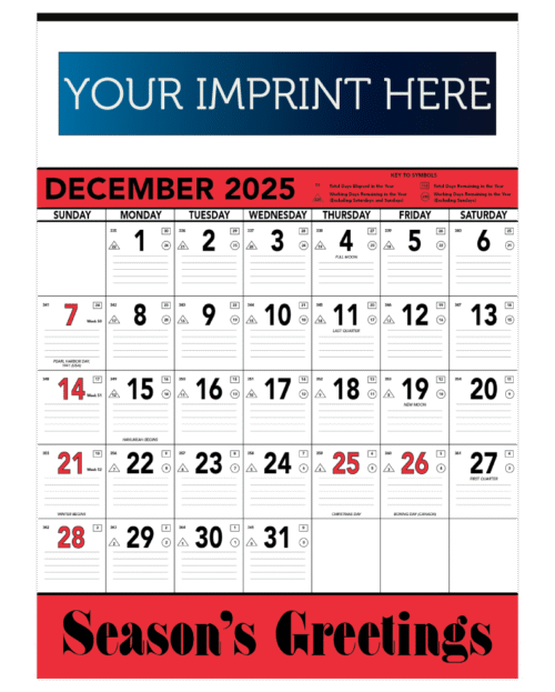 Contractor Memo Calendar - Red & Black - Image 2