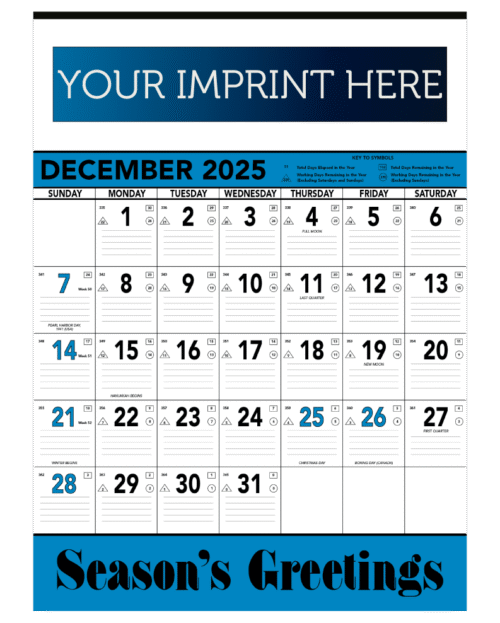 Contractor Memo Calendar - Blue & Black - Image 2