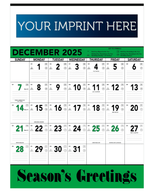 Contractor Memo Calendar - Green & Black - Image 2