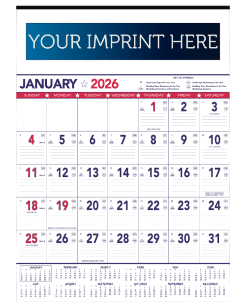 Contractor Memo Calendar - Patriotic