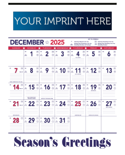 Contractor Memo Calendar - Patriotic