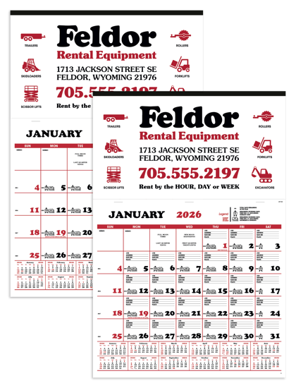 Contractor's Apron Calendar