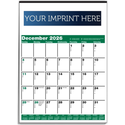 Memo Minders Multi-Sheets Calendar - Green & Black
