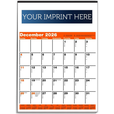Memo Minders Multi-Sheets Calendar - Orange & Black