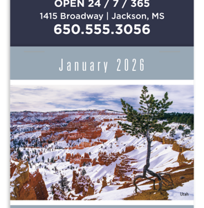 Press-N-Stick Calendar - Scenic