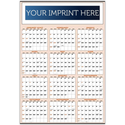 Large Memo Year-In-View® 2-Color Calendar