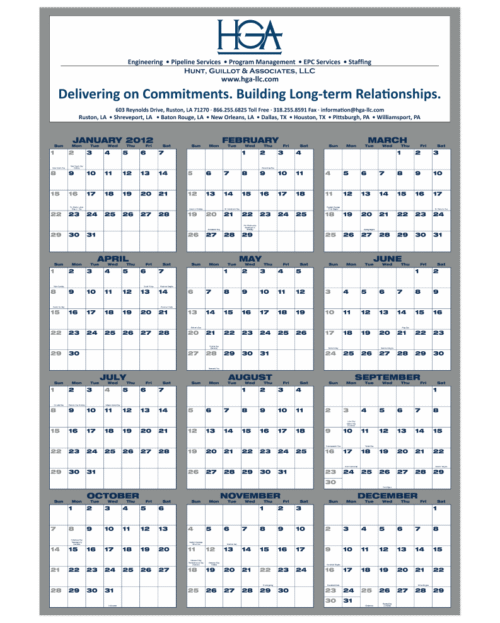 Large Memo Year-In-View® 2-Color Calendar - Image 2
