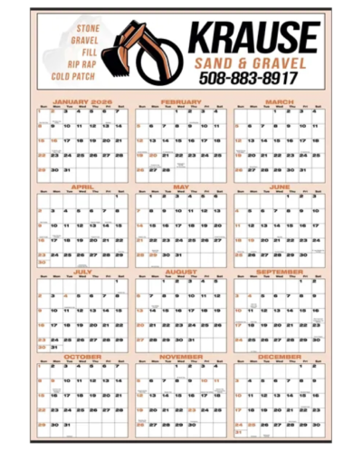 Large Memo Year-In-View® 2-Color Calendar