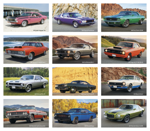 Press-N-Stick Calendar - Cruisin' Cars - Image 2