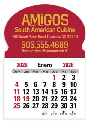 Press-N-Stick Calendar - Spanish Pad