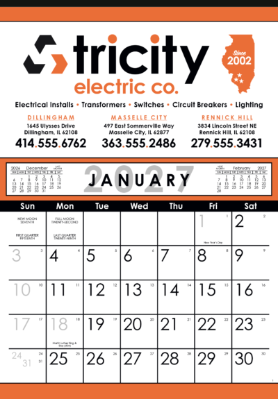 S&K Commercial 12 Sheet Calendar